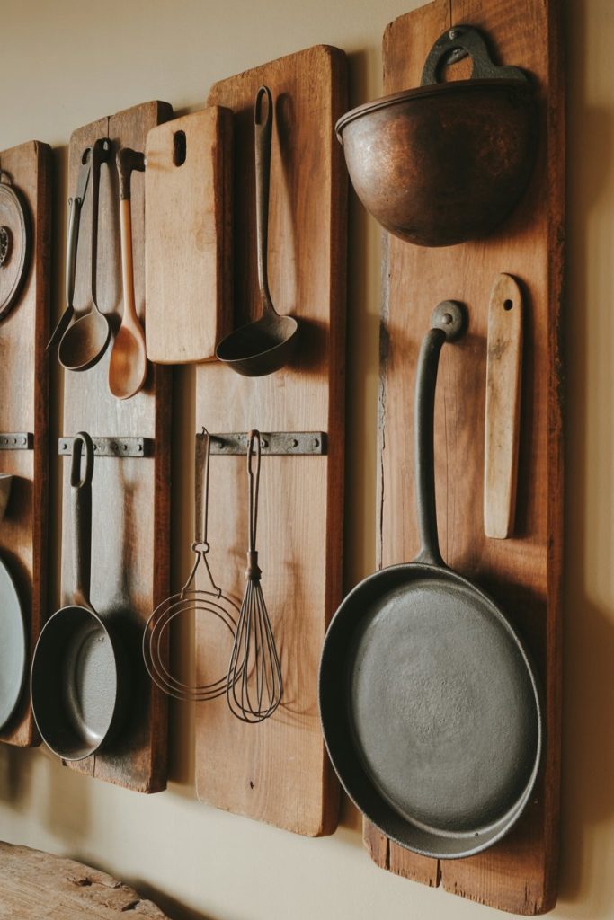 Antique Kitchen Tool Display