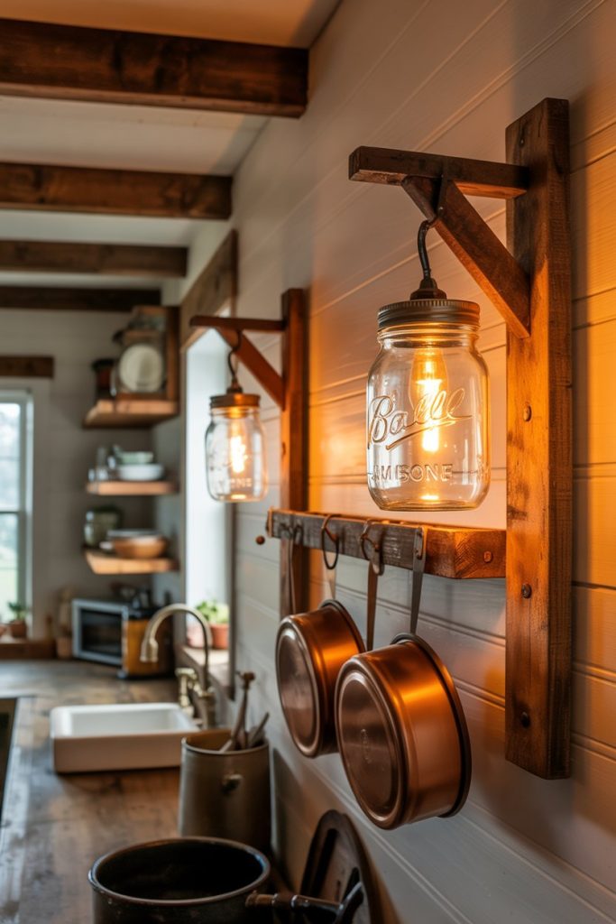 Mason Jar Wall Sconces