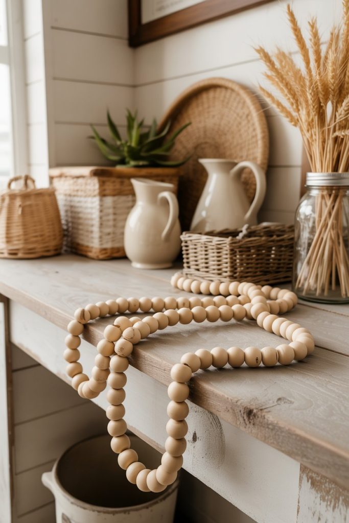 Farmhouse Beaded Garland Wall Accent