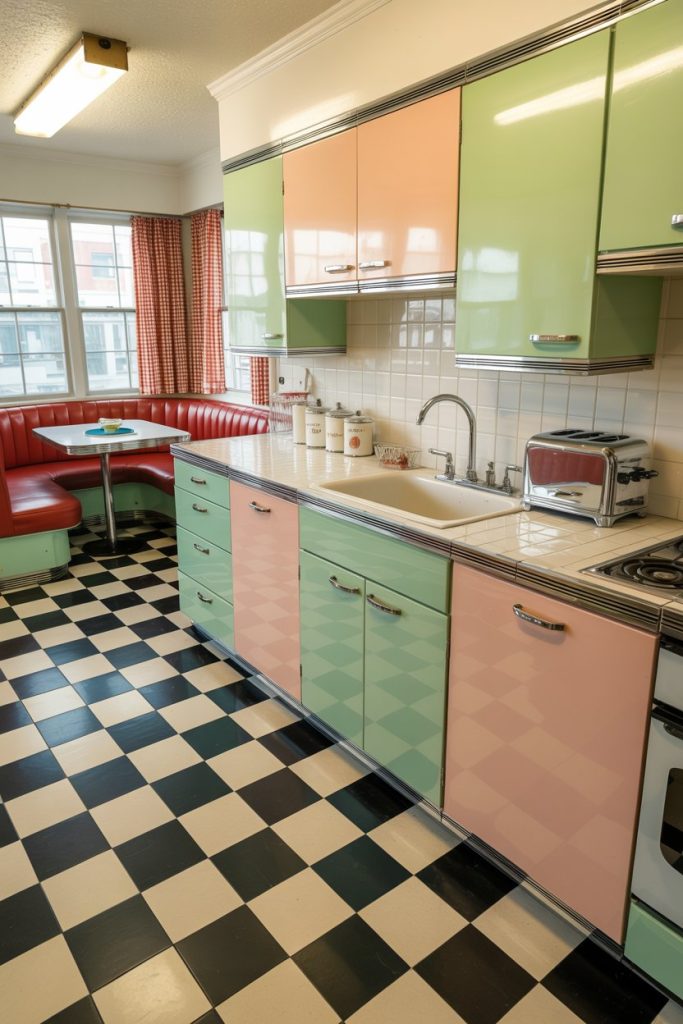 Retro Checkerboard Flooring