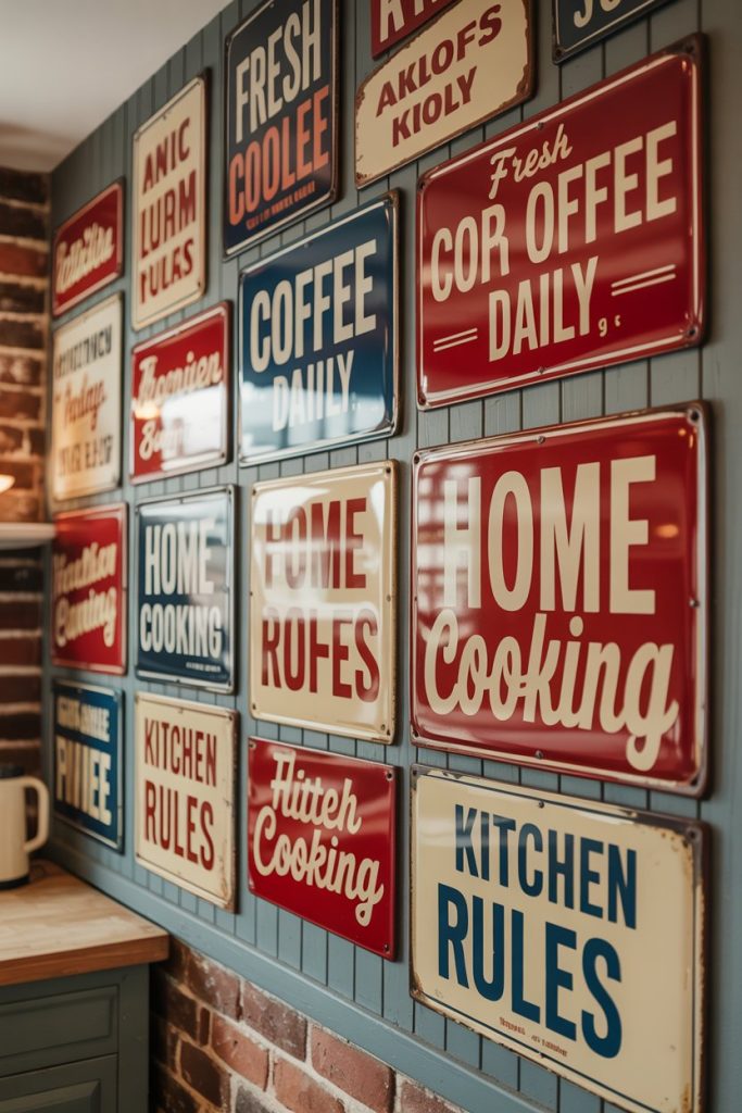 Retro Kitchen Signage