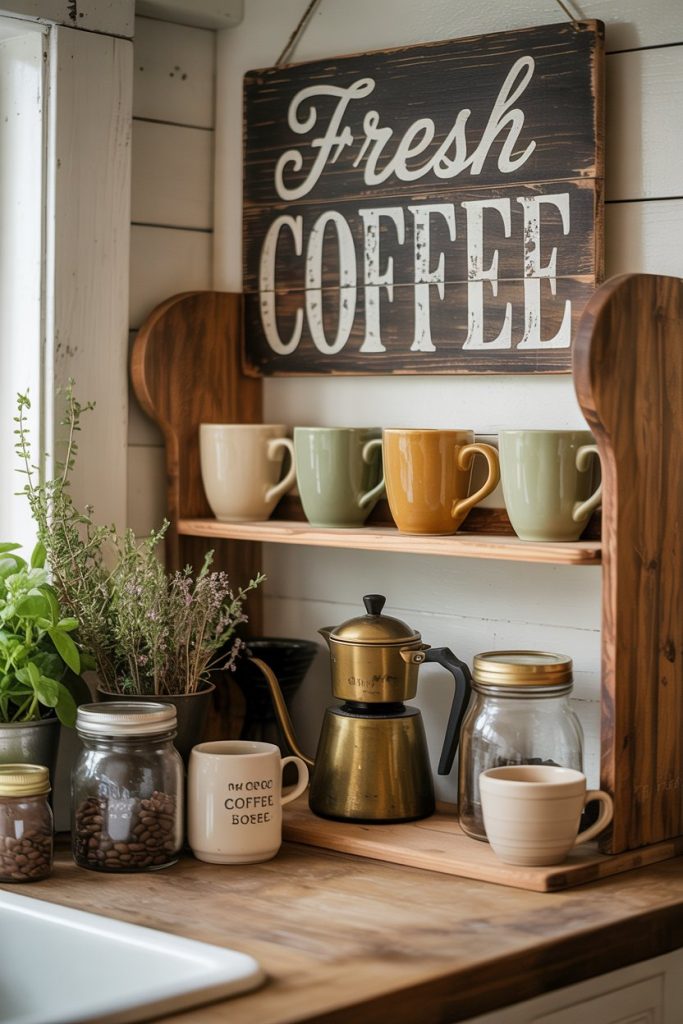 Vintage Coffee Bar Wall Sign