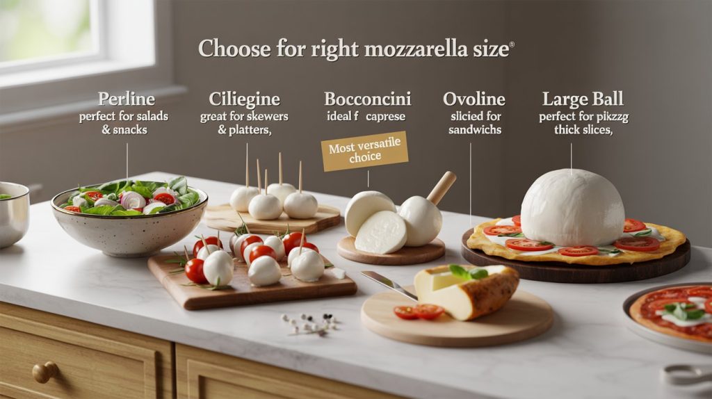 Choosing The Right Mozzarella Size