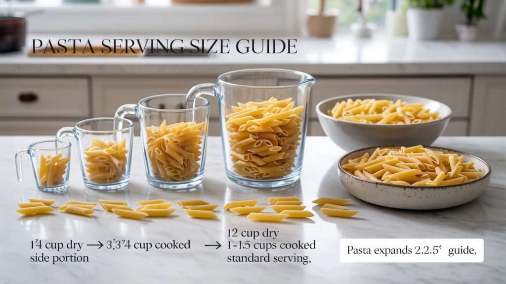 Pasta Serving Size Chart: How Much Pasta Per Person? Pasta Serving Size Chart: How Much Pasta Per Person?
