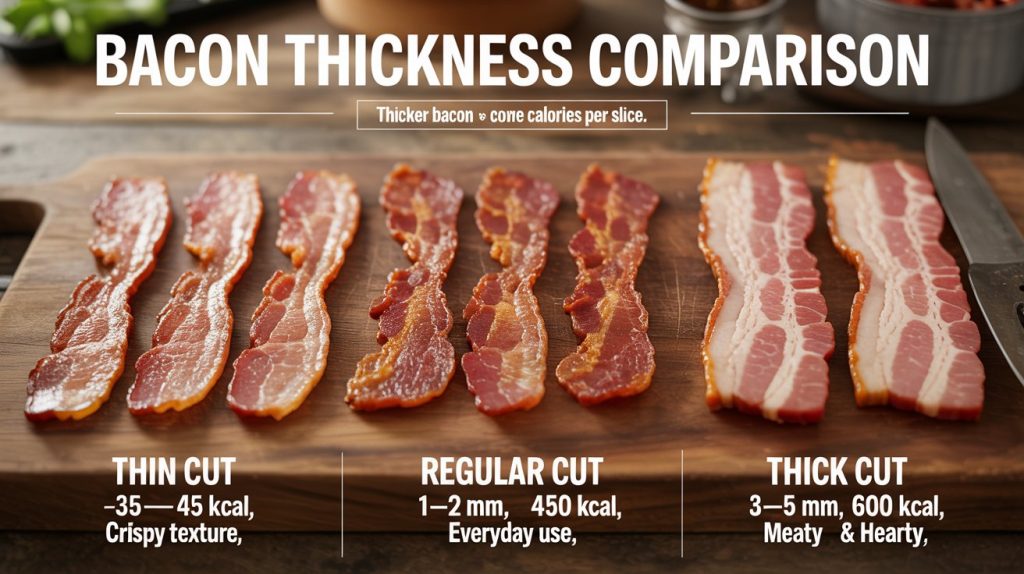 Bacon Serving Size Comparison: Thin Vs Thick Cut