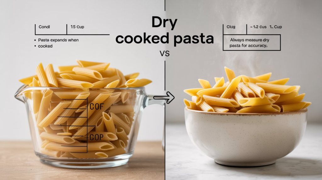 Pasta Serving Size Comparison: Dry Vs Cooked