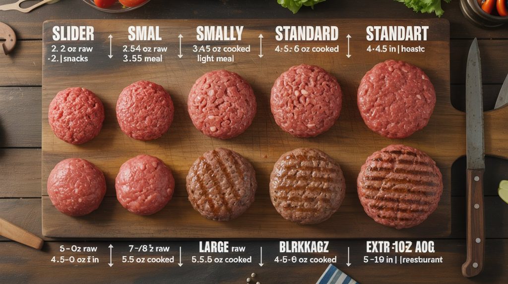 Standard Burger Sizes And Weights