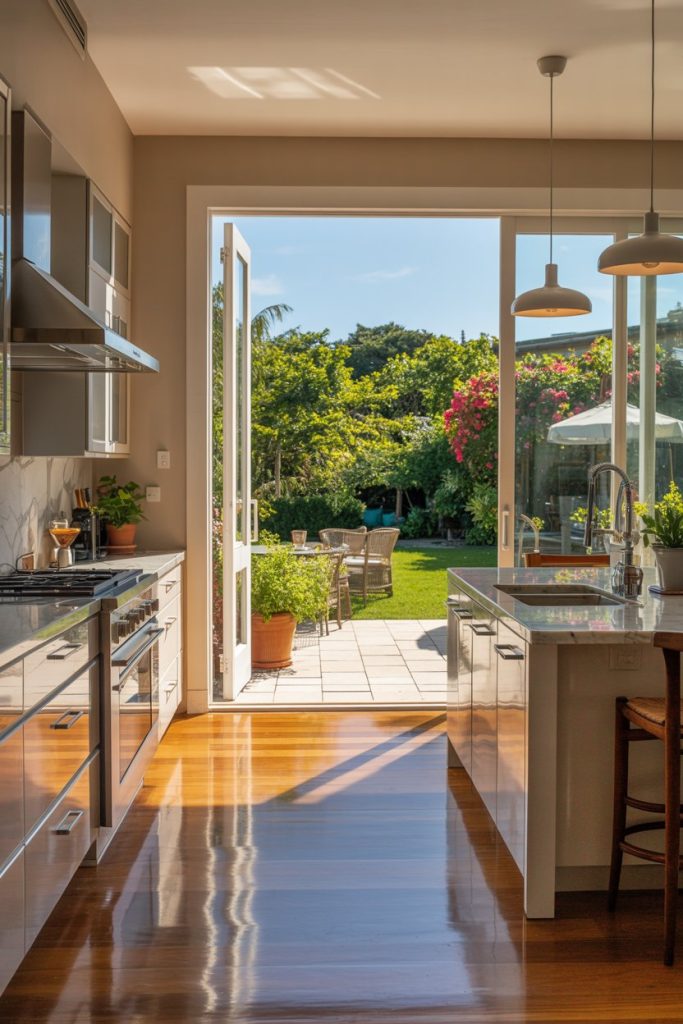 Indoor-Outdoor Kitchen Layout