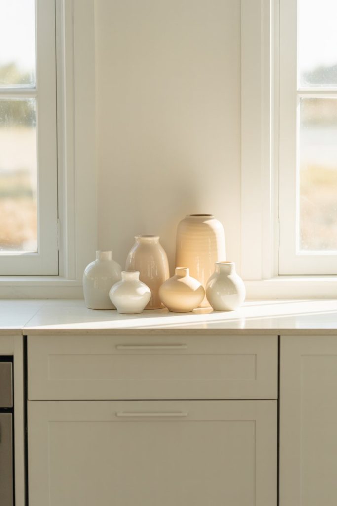 Light-Colored Ceramic Vases