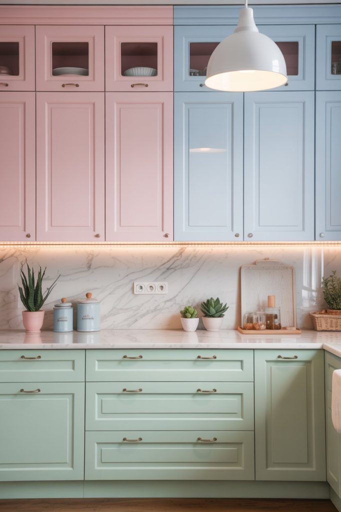 Pastel-Themed Kitchen Design