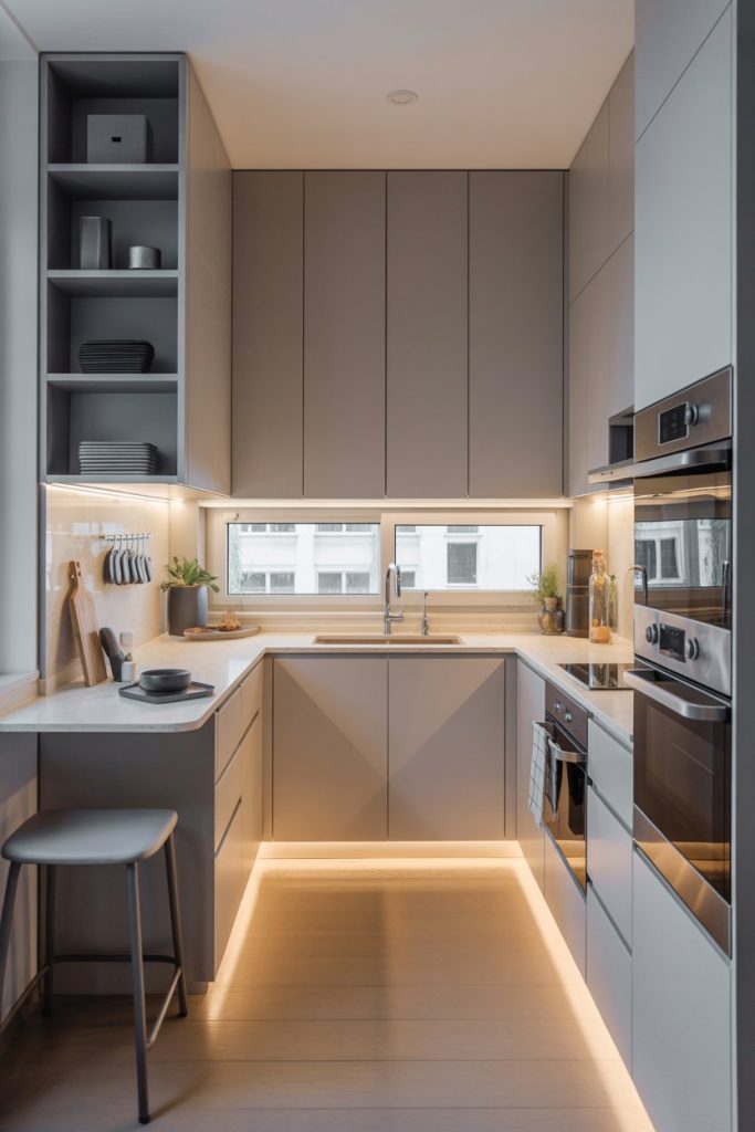 Compact Summer Apartment Kitchen