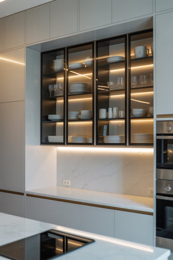 Glass Cabinet Display Kitchen