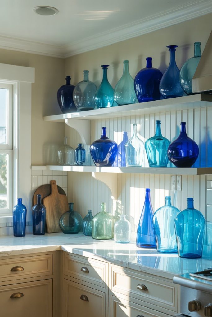 Coastal Glass Bottle Decor