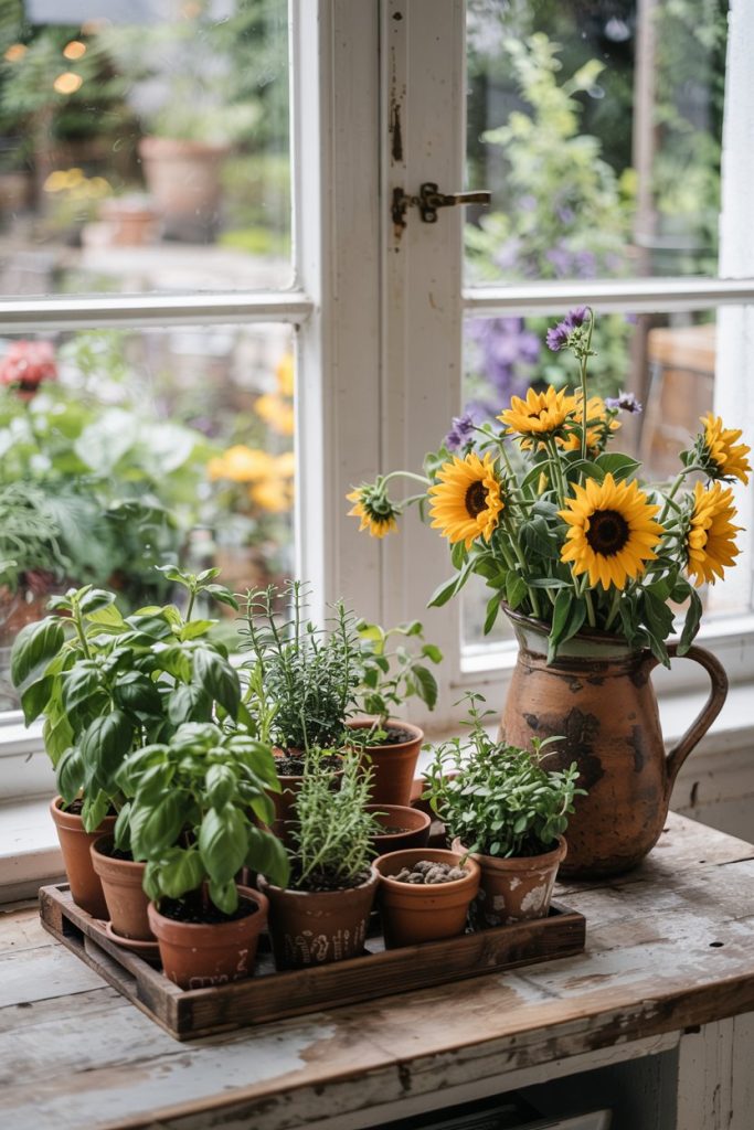 Fresh Herb Kitchen Corner