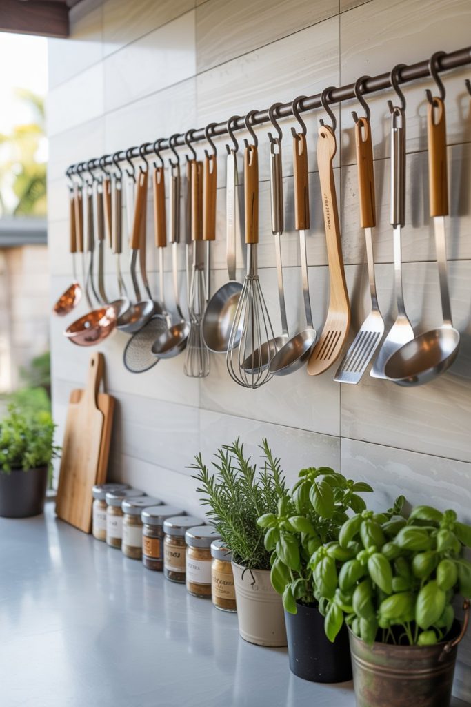 Hanging Outdoor Utensil Storage