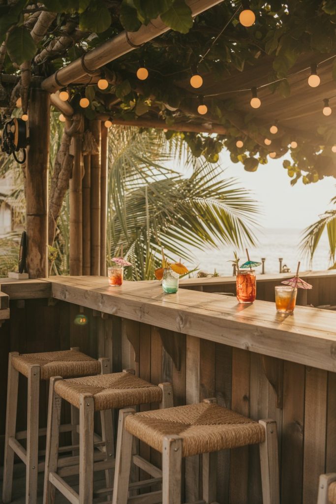 Outdoor Bar Counter Setup