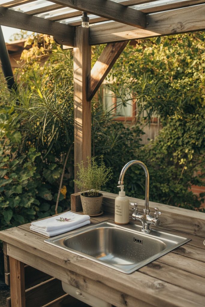 Outdoor Sink Area Setup