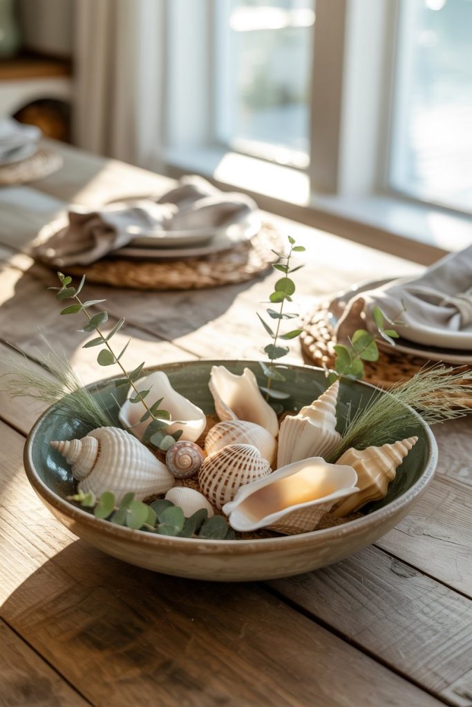 Decorative Bowl with Shells or Stones