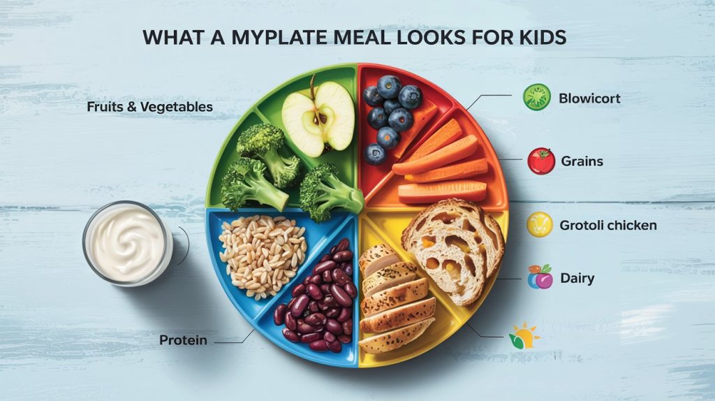 What a MyPlate Meal Looks Like for Kids
