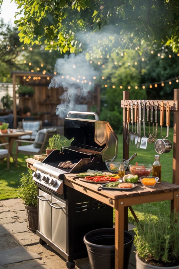 Summer BBQ Grill Corner