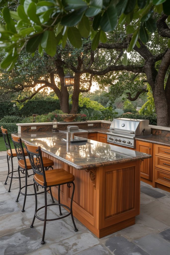 Natural Stone Outdoor Kitchen Design