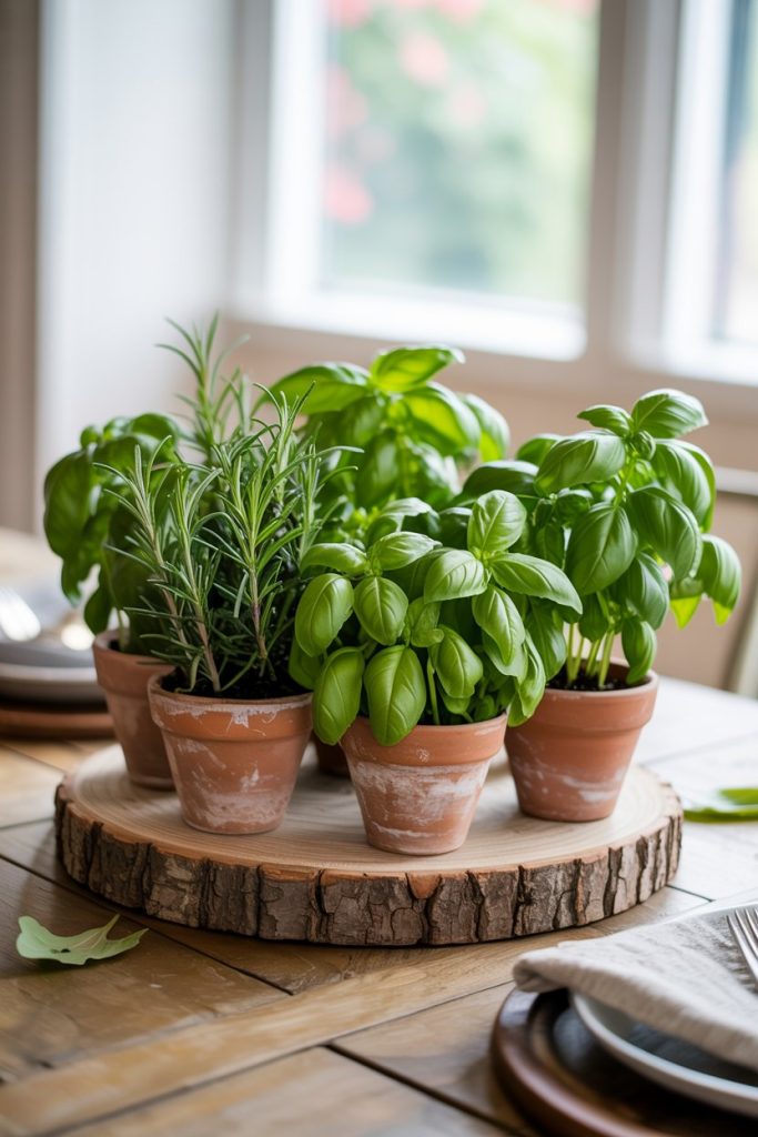 Small Herb Garden Centerpiece
