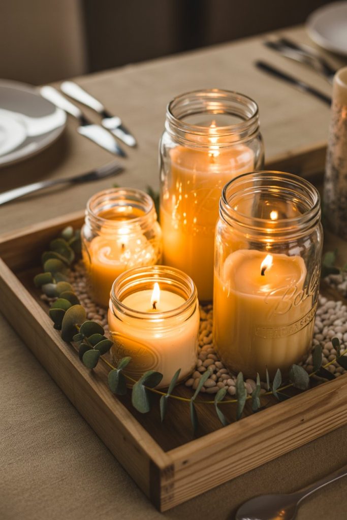 Glass Jar Candle Holders