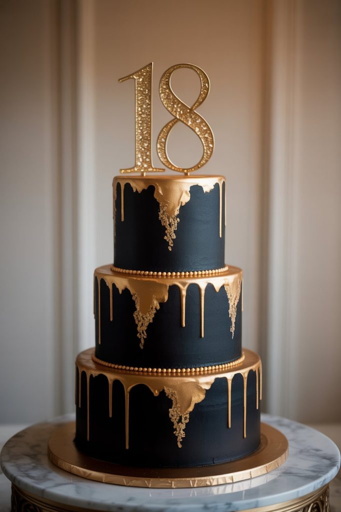Black & Gold Luxury Cake