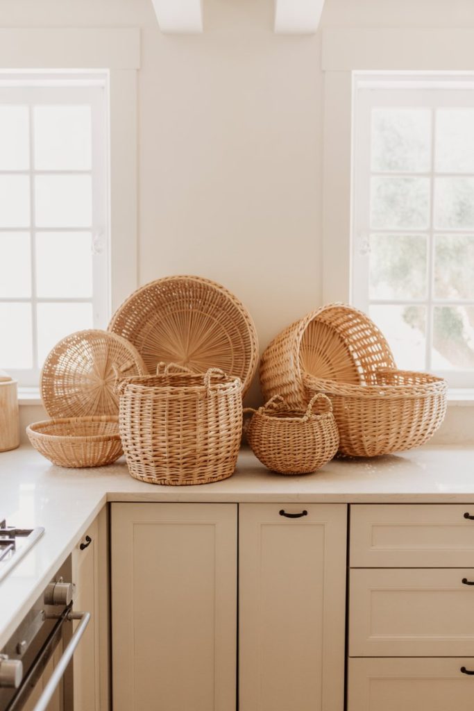 Light Woven Basket Arrangement