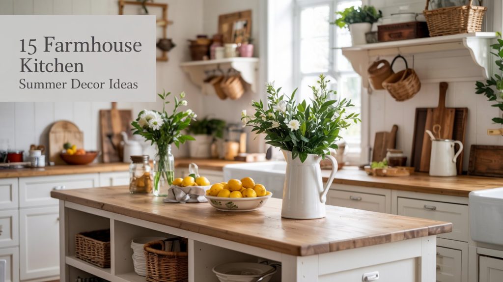 15 Farmhouse Decor Kitchen Summer Ideas for a Fresh & Cozy Feel 15 Farmhouse Decor Kitchen Summer Ideas for a Fresh & Cozy Feel