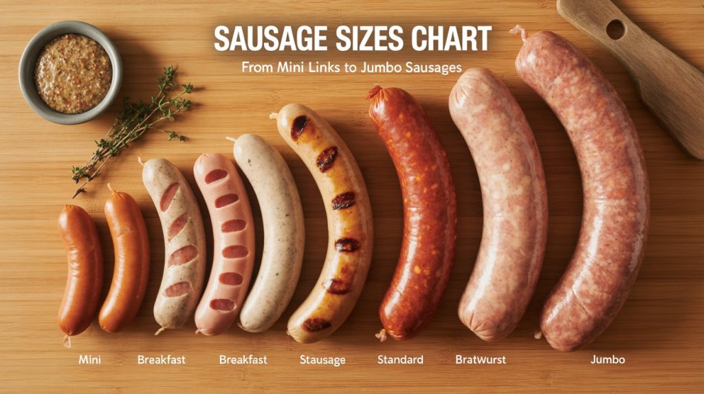 Sausage Sizes Chart: Types, Lengths, and Portion Guide