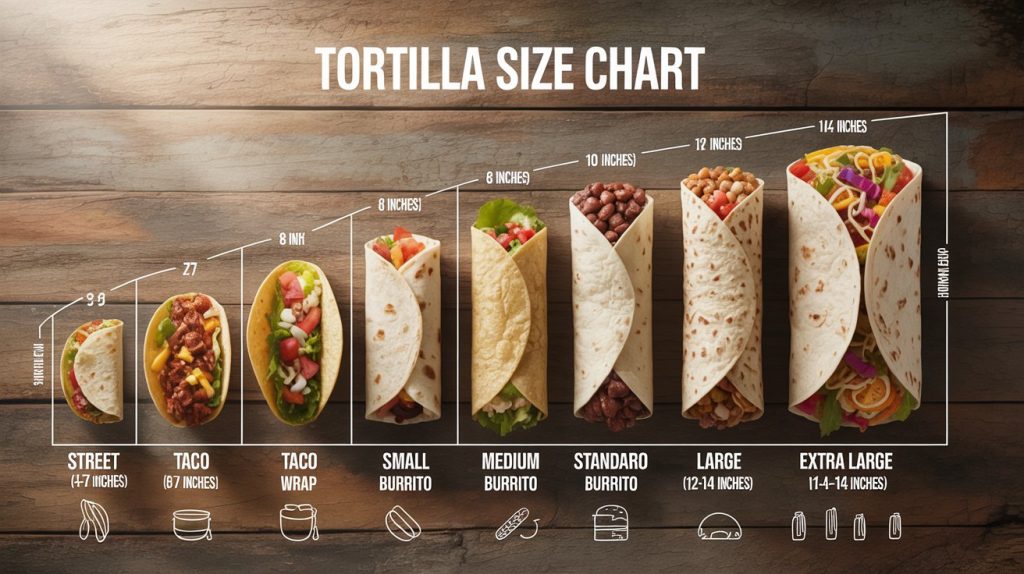 Tortilla Size Chart