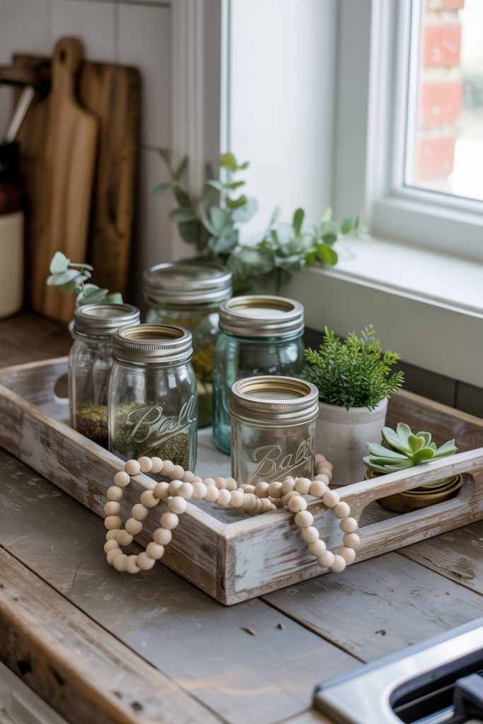 Rustic Farmhouse Tray Setup