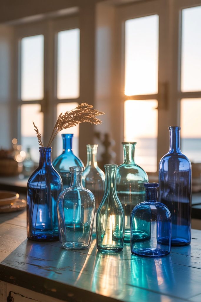 Coastal Glass Bottle Display