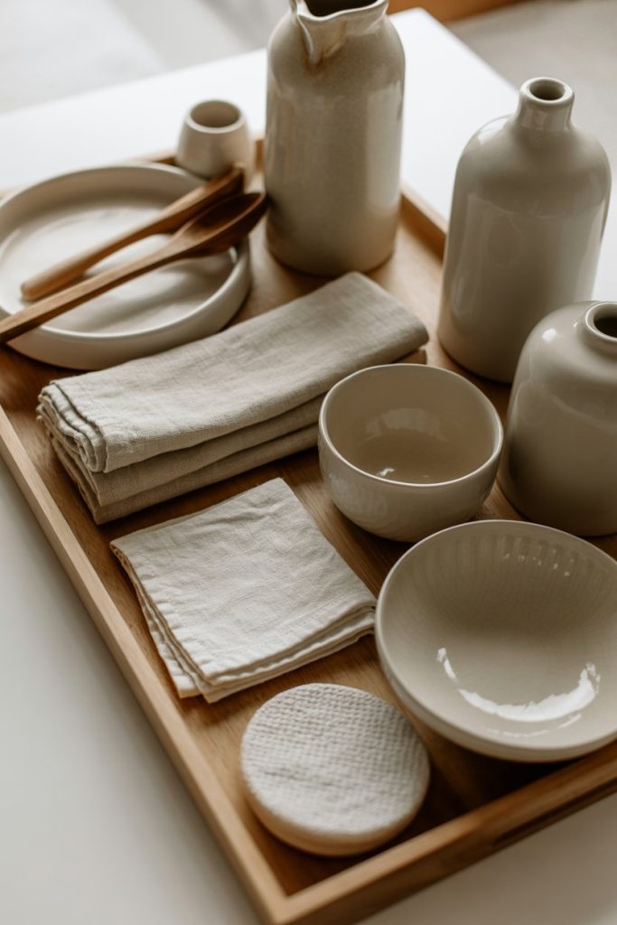 Neutral Textured Tray Styling
