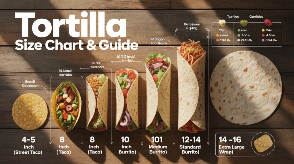 Tortilla Size Chart: Standard Sizes, Uses, and Portion Guide