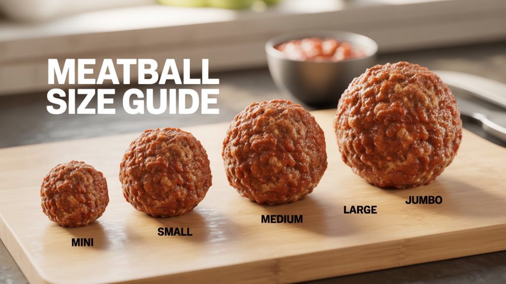 meatballs size chart