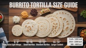 Burrito Tortilla Size Chart: Choosing the Right Wrap Size