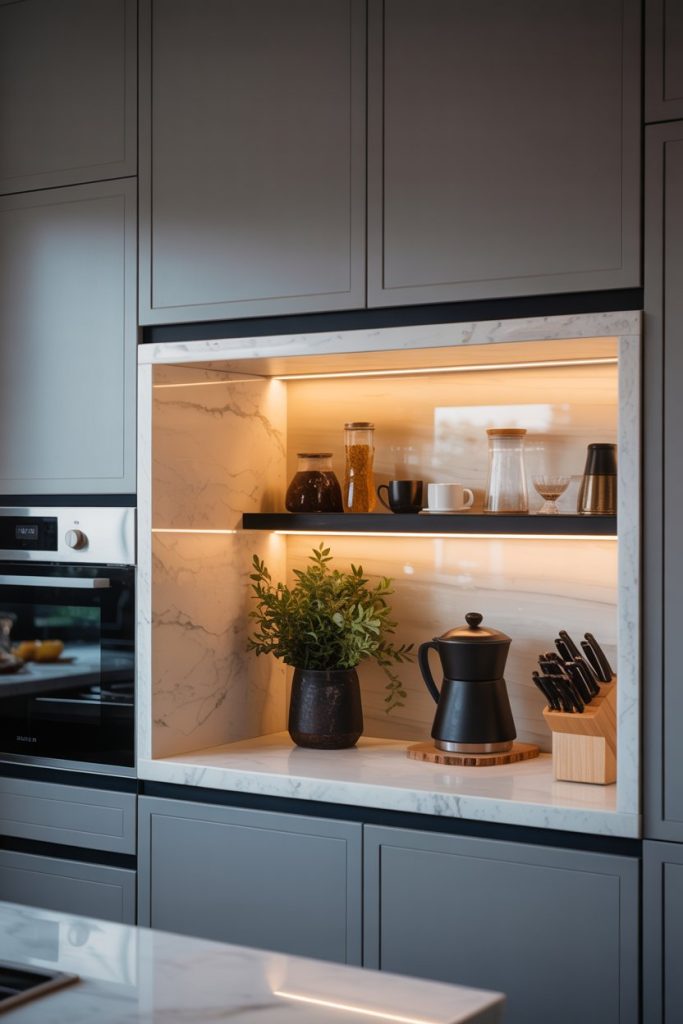 Built-In Niche Coffee Bar