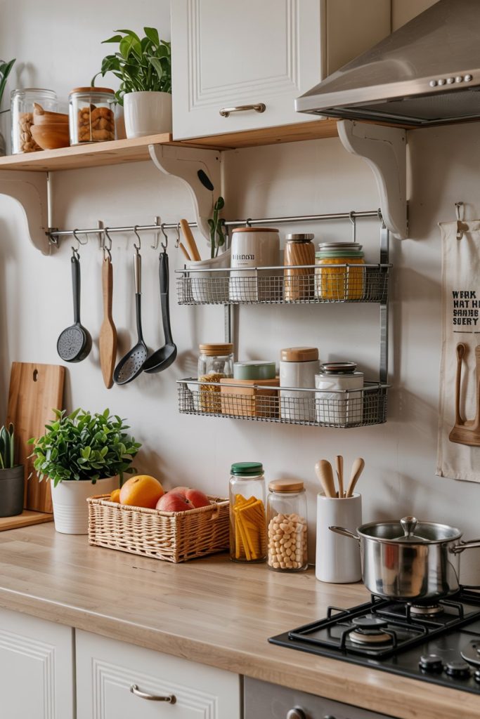 Double-Tier Hanging Basket Rack