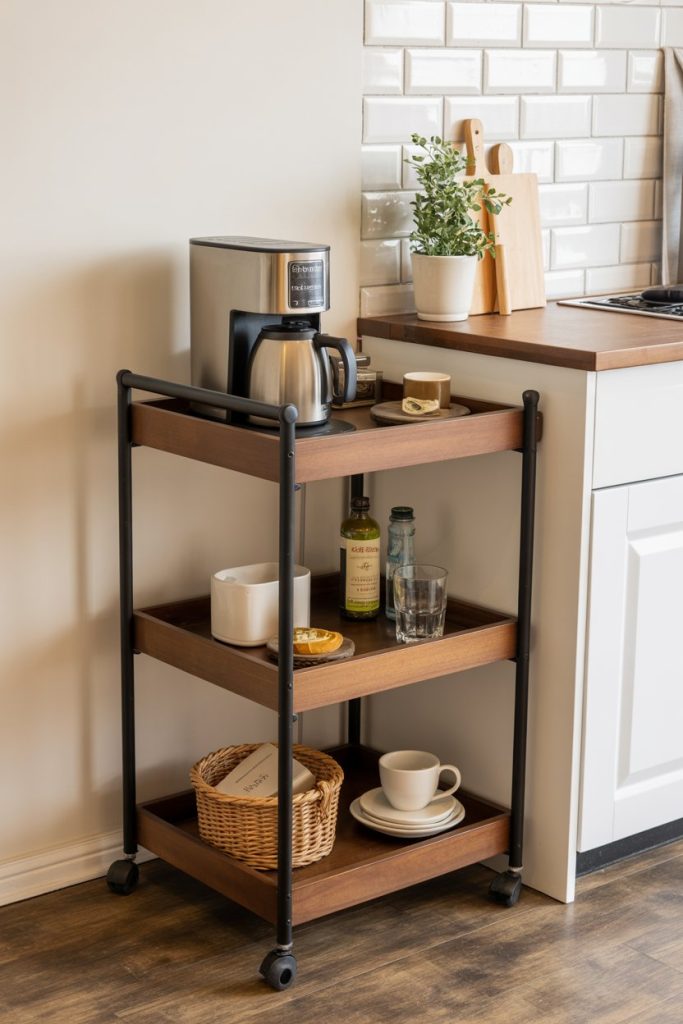 Rolling Cart Coffee Bar