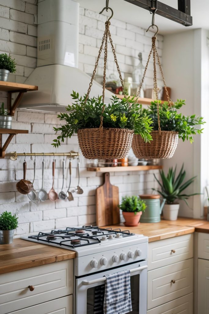 Hanging Basket Bar Under Shelf