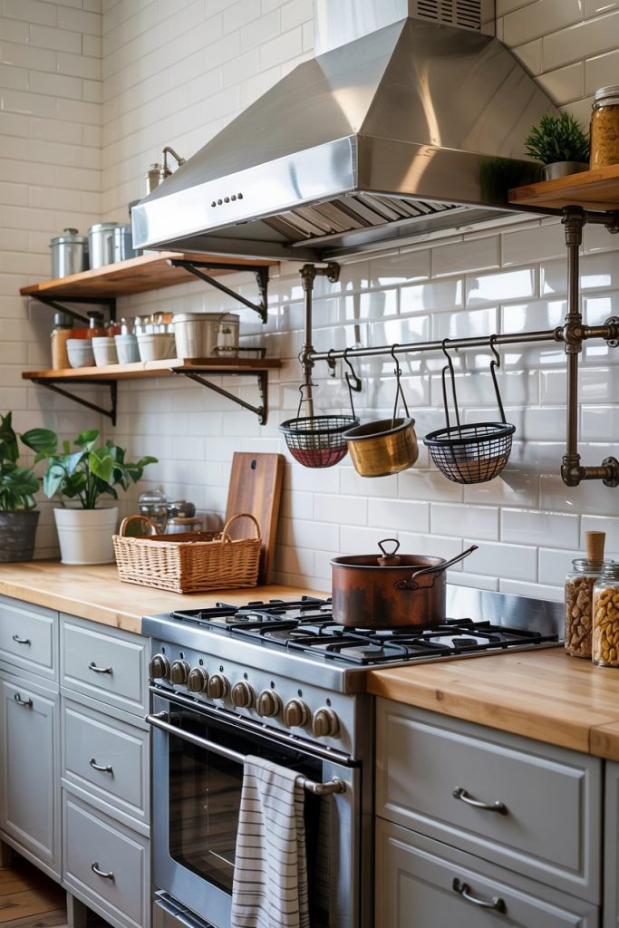 Industrial Pipe Hanging Basket System