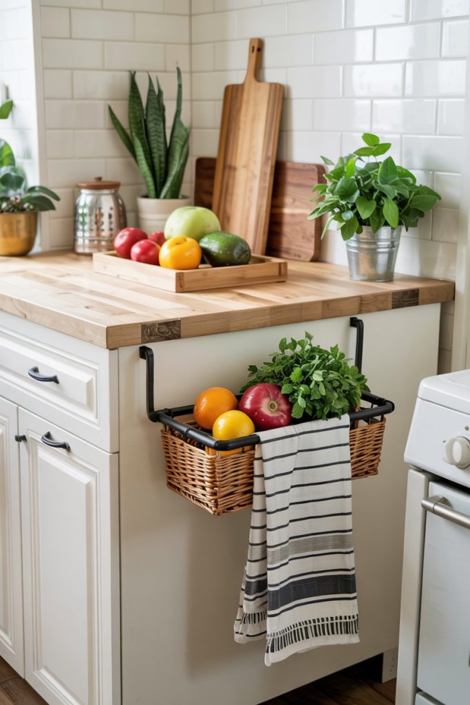 Hanging Basket on Cabinet Side