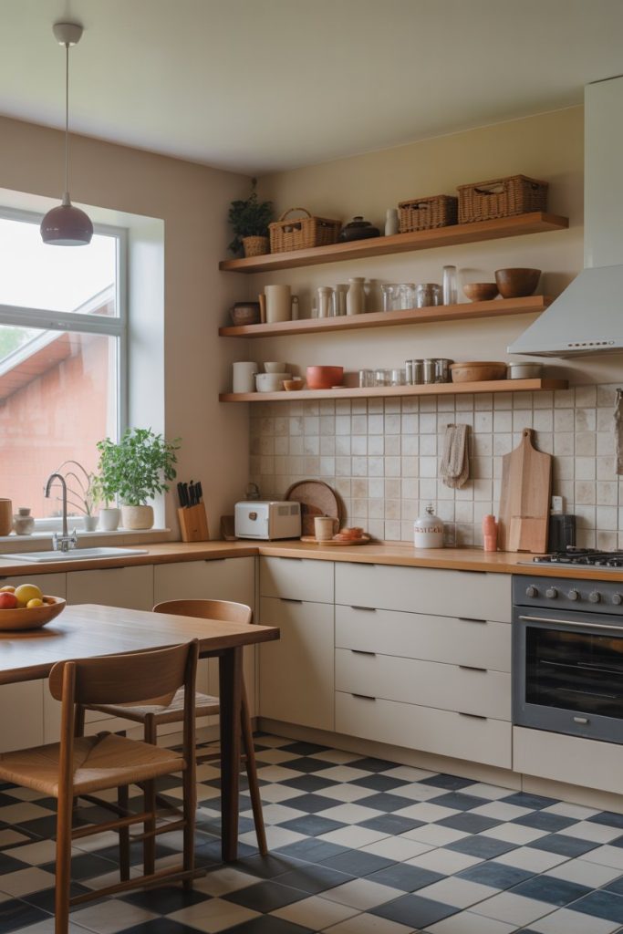 Open Shelf + Closed Cabinet Mix