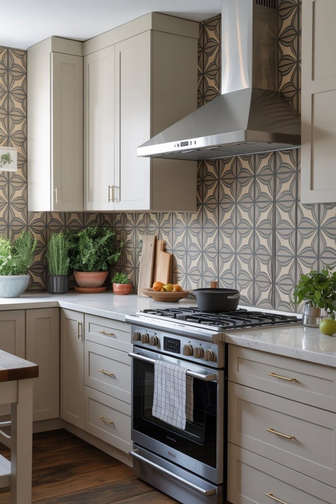 Statement Backsplash Kitchen