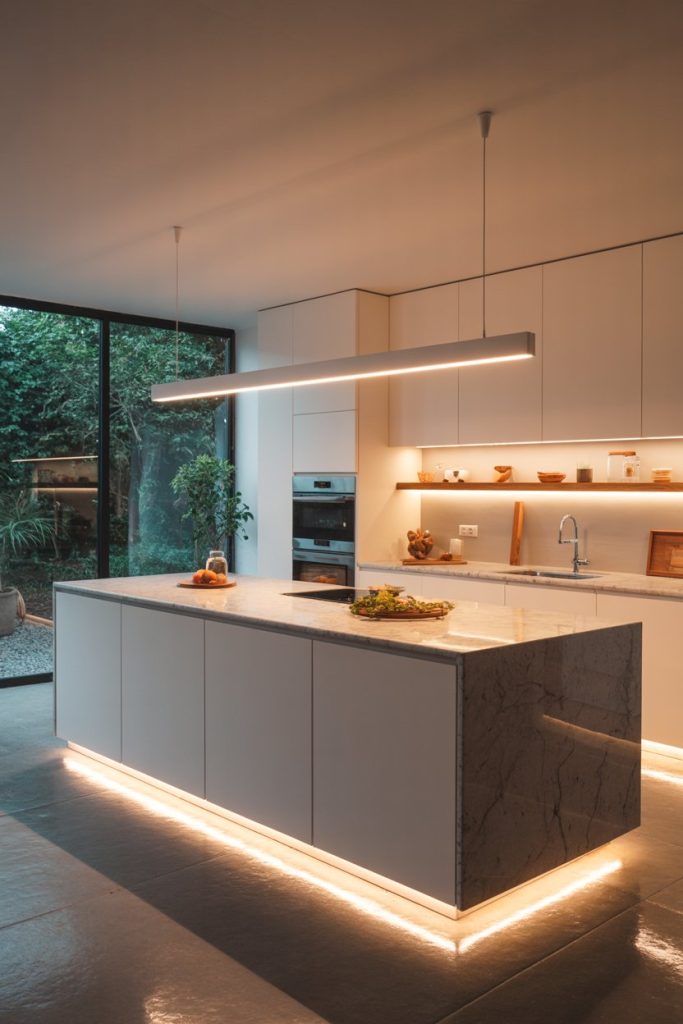 Floating Kitchen Island Design