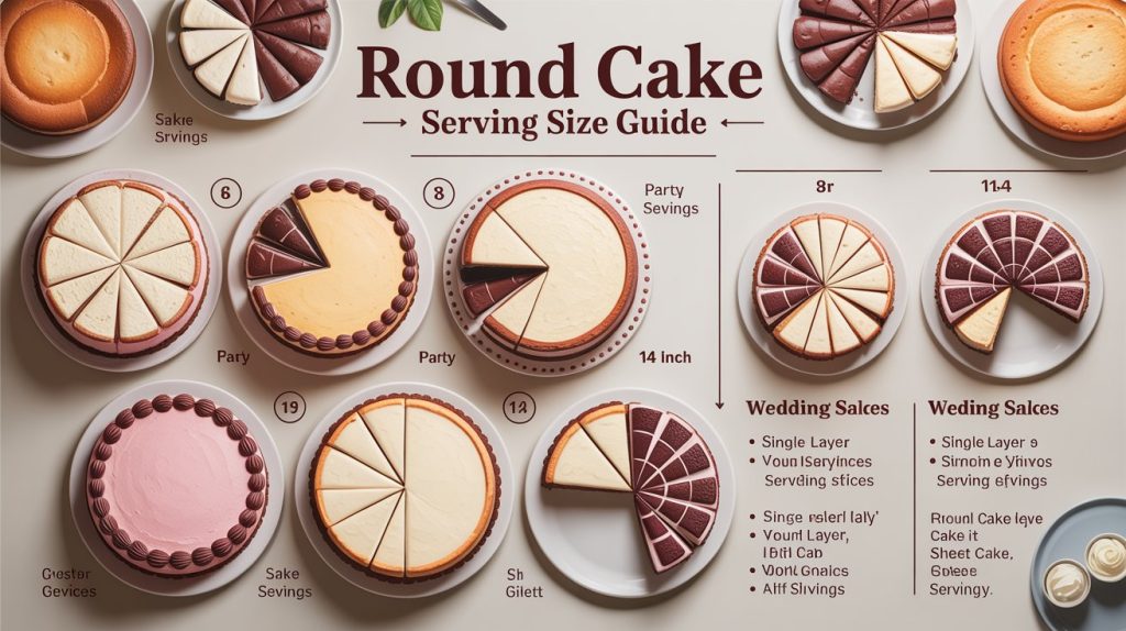 Round Cake Serving Sizes: Complete Portion Guide