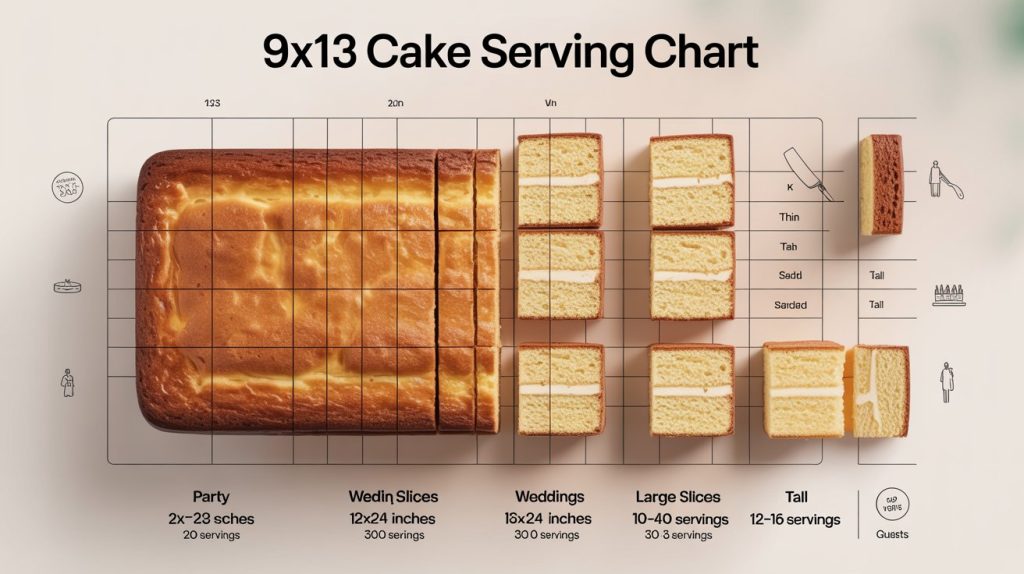 9x13 Cake Serving Chart: Portions, Slices, and Event Guide