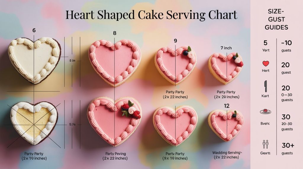 Heart Shaped Cake Serving Chart